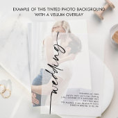 Invitation Arrière - plan de photos teintées pour Mariage de 