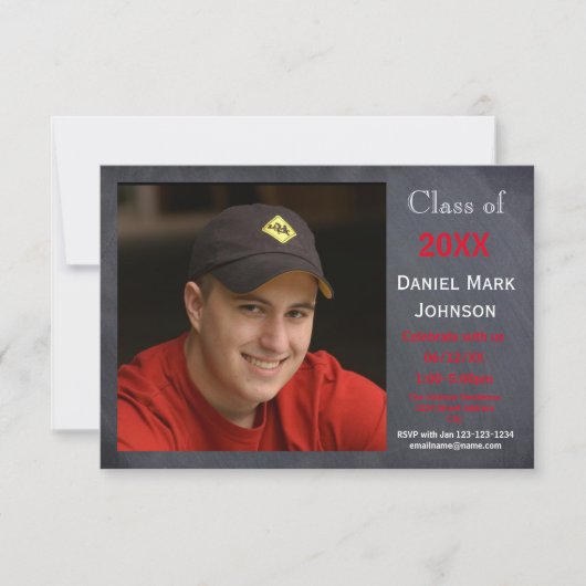 Invitation Arrière - plan de tableau de bord photo - 3x5 Grad (Devant)