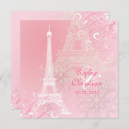 Invitation ARRIÈRE - PLAN de TOUR EIFFEL INVITATIONS/DIY de (Devant / Derrière)