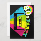 Invitation Arrière - plan des années 80 (Devant / Derrière)