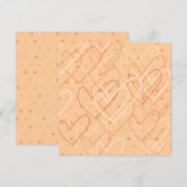 Invitation Arrière - plan des coeurs et des points, invitatio (Devant / Derrière)