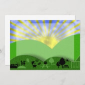 Invitation Arrière - plan d'invitation de pique-nique extérie (Devant / Derrière)