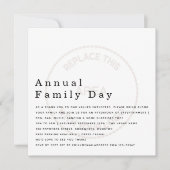 Invitation Arrière - plan du logo de la famille de (Devant)