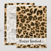 Invitation Arrière - plan Empreinte de léopard (Devant / Derrière)