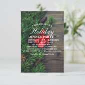 Invitation arrière - plan en bois sur le thème de Noël (Debout devant)