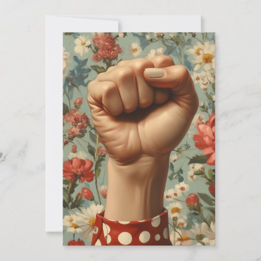 Invitation Arrière - plan floral gras (Devant)