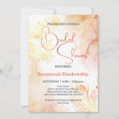 Invitation Arrière-plan floral pastel subtil pour la douche d (Devant)