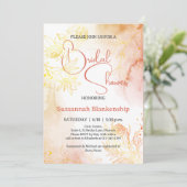 Invitation Arrière-plan floral pastel subtil pour la douche d (Debout devant)