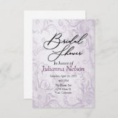 Invitation arrière - plan florale violette (Devant / Derrière)