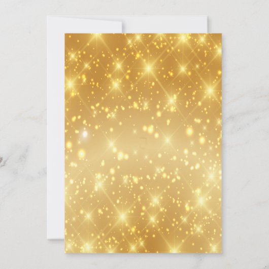 Invitation Arrière - plan Gold Sparkling (Dos)