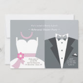 Invitation Arrière - plan Gown et Tuxedo Grey (Devant)