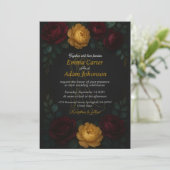 Invitation Arrière - plan Mariage sombres de luxe (Debout devant)