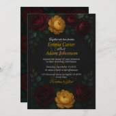 Invitation Arrière - plan Mariage sombres de luxe (Devant / Derrière)