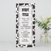 Invitation Arrière - plan motif de vache (Debout devant)