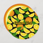 Invitation Arrière - plan orange (Devant / Derrière)