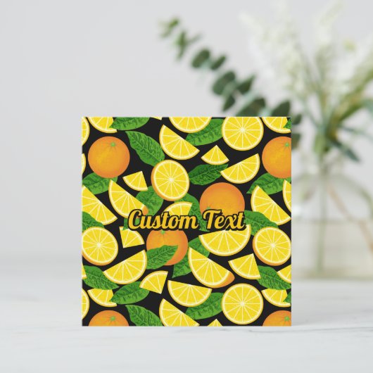 Invitation Arrière - plan orange (Debout devant)