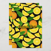 Invitation Arrière - plan orange (Devant / Derrière)