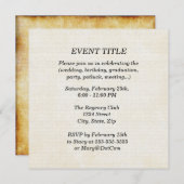 Invitation Arrière-plan| Papier parchemin (Devant / Derrière)