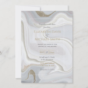 Invitation Arrière - plan Parties scintillant moderne en marb