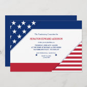 Invitation Arrière - plan patriotique (Devant / Derrière)