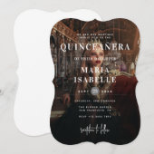 Invitation Arrière - plan photo Princesse moderne Quinceañera (Devant / Derrière)