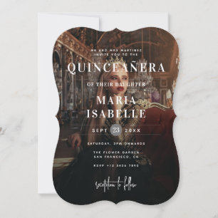Invitation Arrière - plan photo Princesse moderne Quinceañera