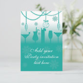 Invitation Arrière - plan pour l'invitation de fête de Noël (Debout devant)