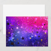 Invitation Arrière - plan rose brillant (Devant / Derrière)