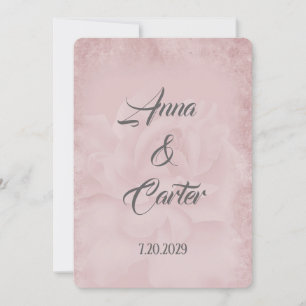 Invitation Arrière - plan Rose Mariage rose vif