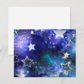 Invitation Arrière - plan spatial avec étoiles (Devant / Derrière)