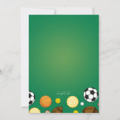 Invitation Arrière - plan sportif (Dos)