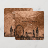 Invitation arrière - plan urbain/faux cuivre de PixDezines lo (Devant / Derrière)