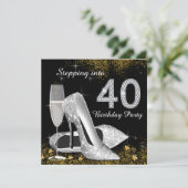 Invitation Arrivée à 40 Anniversaire Soeur Or (Debout devant)