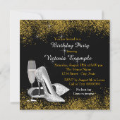 Invitation Arrivée à 40 Anniversaire Soeur Or (Dos)