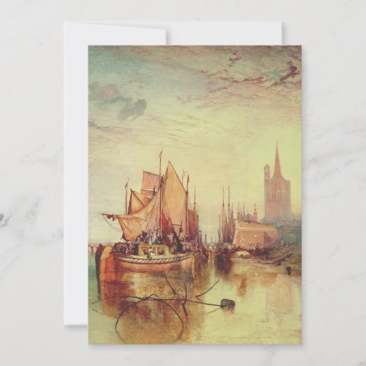 Invitation Arrivée d'un bateau à vapeur par Joseph Turner (Devant)