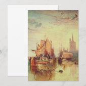 Invitation Arrivée d'un bateau à vapeur par Joseph Turner (Devant / Derrière)