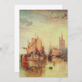 Invitation Arrivée d'un paquebot par Joseph Turner (Devant / Derrière)