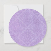 Invitation Arrondi Damask Hydrangea violet Mariage Floral (Dos)