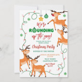 Invitation Arrondissement de la fête de Noël de Gang Reindeer (Devant)
