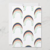 Invitation Arrosage arc-en-ciel Brush Stroke Baby shower Rust (Dos)