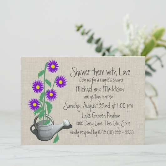 Invitation Arrosage Can Couples Douche (Debout devant)