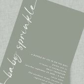 Invitation Arrosage de Baby shower de calligraphie pivoté