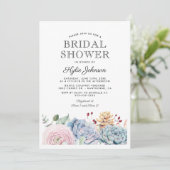 Invitation Arrosage de mariage floral succulent aquarelle (Debout devant)