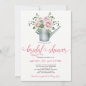 Invitation Arrosage peut sauge rose rousse roses douche nupti (Devant)