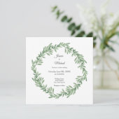 Invitation Arrosage Rosemary Wreath (Debout devant)