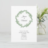 Invitation Arrosage Rosemary Wreath (Debout devant)