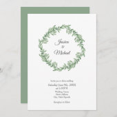 Invitation Arrosage Rosemary Wreath (Devant / Derrière)