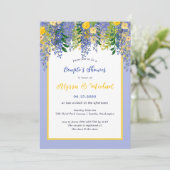 Invitation Arrose de couple florale à l'aquarelle Wisteria (Debout devant)