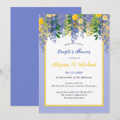 Invitation Arrose de couple florale à l'aquarelle Wisteria (Devant / Derrière)