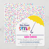 Invitation Arrosez l'invitation de baby shower, pleuvant le (Devant / Derrière)